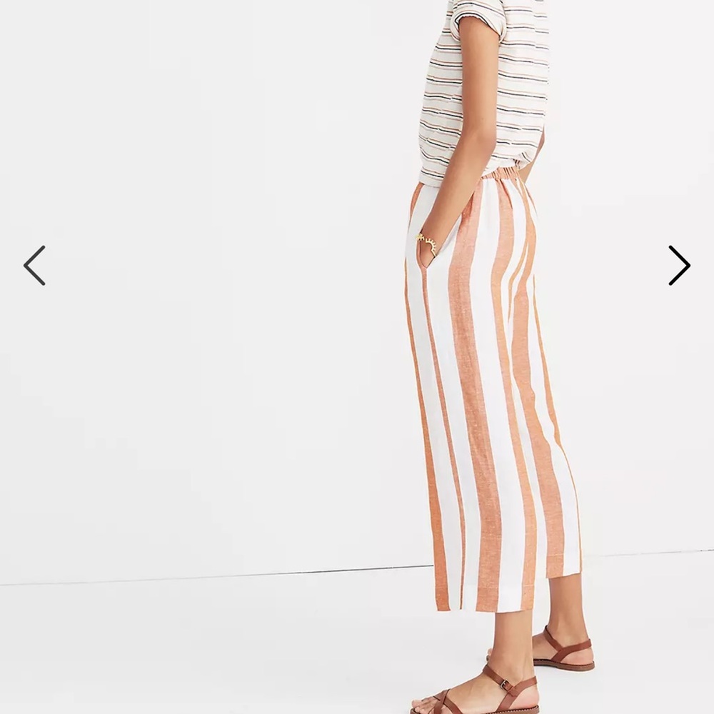 Madewell Huston Pull-On Crop Pants in Stripe